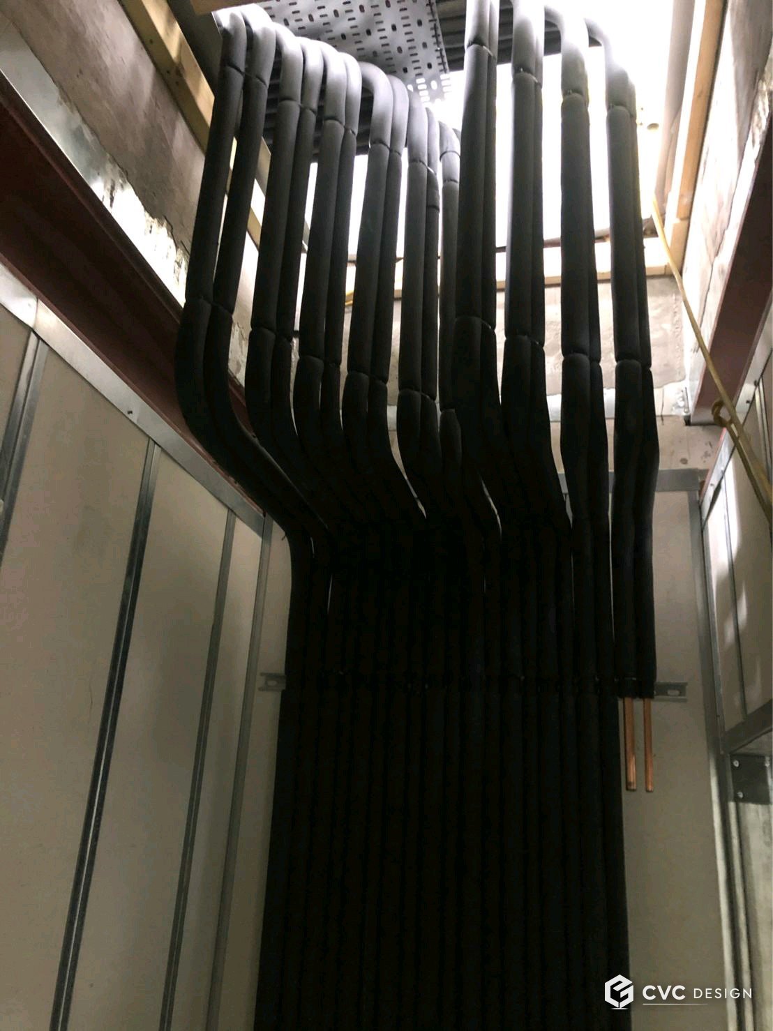 Colonnes frigorifiques calorifugées